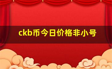 ckb币今日价格非小号