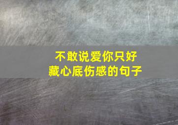 不敢说爱你只好藏心底伤感的句子