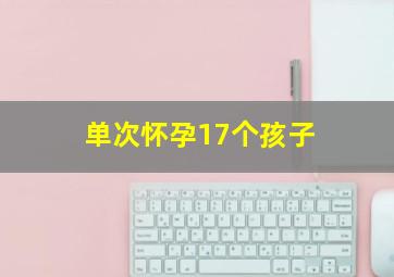 单次怀孕17个孩子