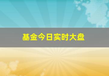 基金今日实时大盘