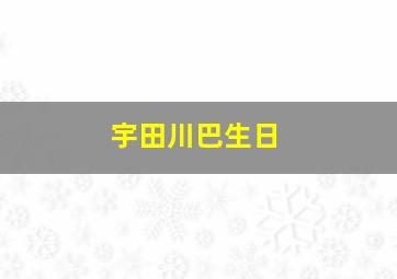 宇田川巴生日