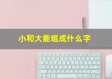 小和大能组成什么字