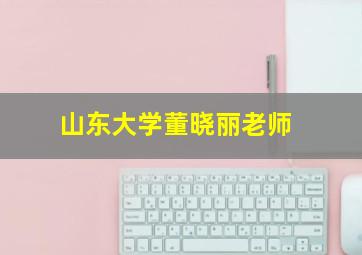 山东大学董晓丽老师