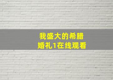 我盛大的希腊婚礼1在线观看