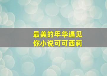 最美的年华遇见你小说可可西莉