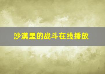 沙漠里的战斗在线播放