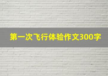 第一次飞行体验作文300字