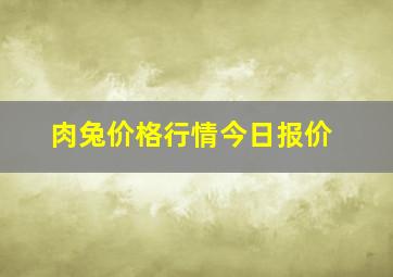 肉兔价格行情今日报价