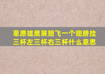 草原雄鹰展翅飞一个翅膀挂三杯左三杯右三杯什么意思