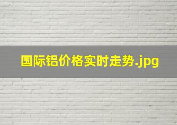 国际铝价格实时走势