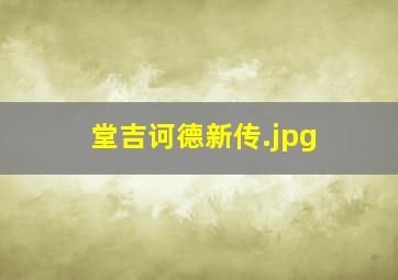 堂吉诃德新传