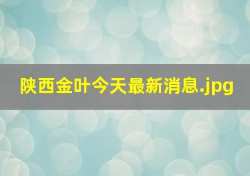 陕西金叶今天最新消息