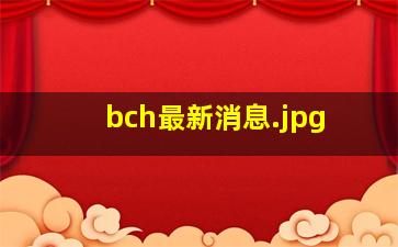 bch最新消息