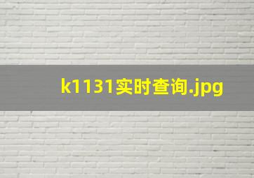 k1131实时查询